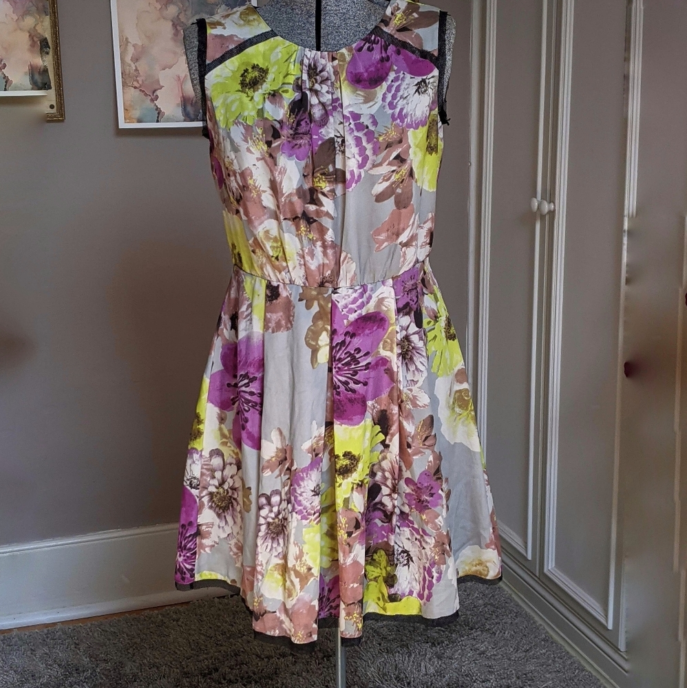 Pretty + edgy floral printed party dress - ECI